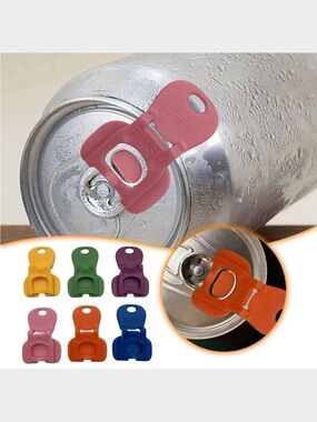6 PCS Silicone Drink Tab Opener /Protector- Can Puller